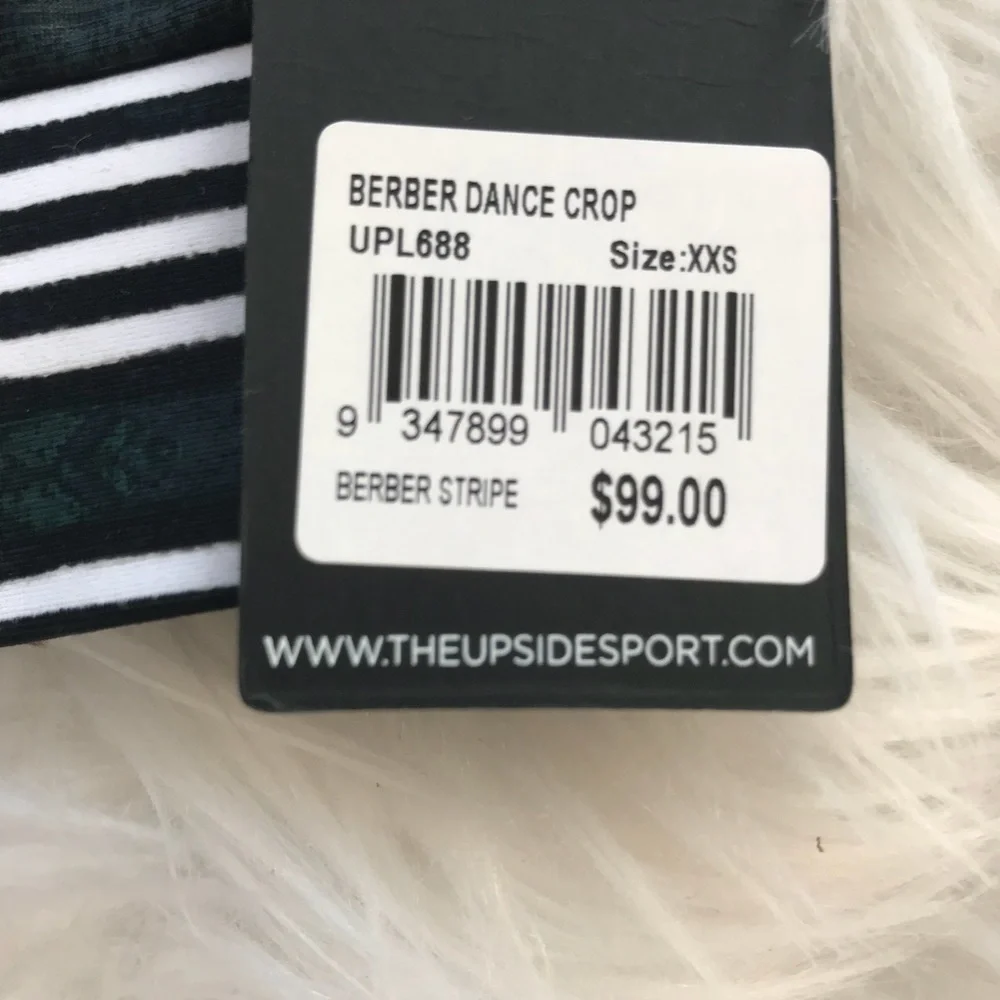 NWT • The Upside • Berber Stripe Dance Crop Bra